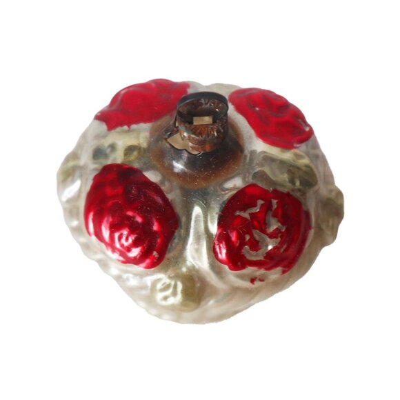Antique Vintage GDR Mercury Glass Christmas Ornament Xmas Tree Decoration Basket - Picture 5 of 6